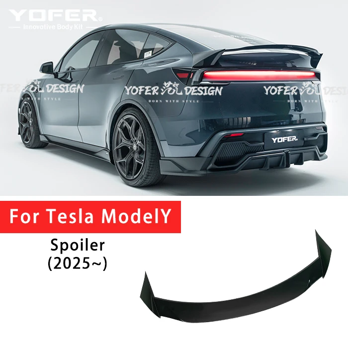 For Juniper 2025 Newest Yofer Direct Car Diffuser Spoiler Abs Trunk Wing Accessories Rear Spoiler For Tesla Model Y Juniper