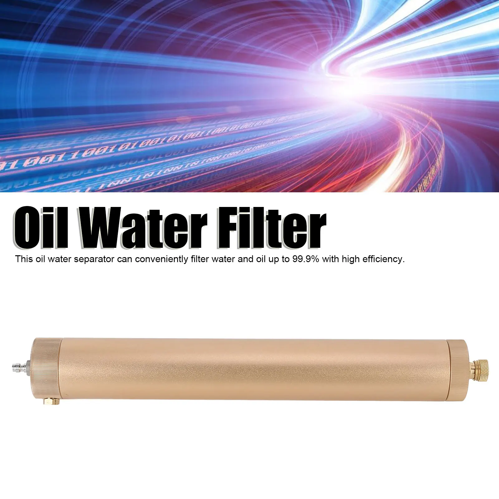 Air Compressor Pump Filter Oil Water Filter Oil Water Separator 30MPa Air Compressor Filter High Pressure PCP 4500PSI for Diving