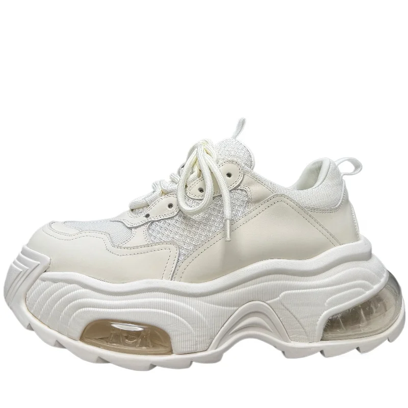 

European Fashion Brand Cushioned Thick Soled Height Increasing Shoes for Men's Genuine Leather Comfortable Casual Sports Shoes