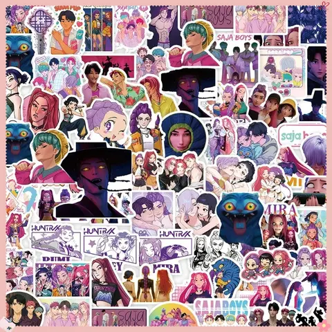 3#Movie KPop Demon Hunters Stickers Waterproof Graffiti DIY Phone Case Laptop Cool Scrapbooking Sticker