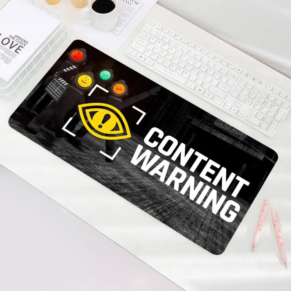 

Horror cooperative adventure game Content Warning gaming accessories Mouse Pad gaming Non-Slip Rubber Edge locking mousepads Game play mats for notebook PC computer