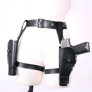 Tomb Raider Lara Croft Police Holster, Western Cowboy Belt, Cosplay Role Playing Props Acessórios, Novo, 2024 6 principais vendas cowboy coldre - №1