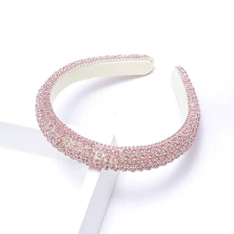 

High cranial top headband, thin rhinestone headband headgear, summer high-end hair accessories, small fragrant style candy color