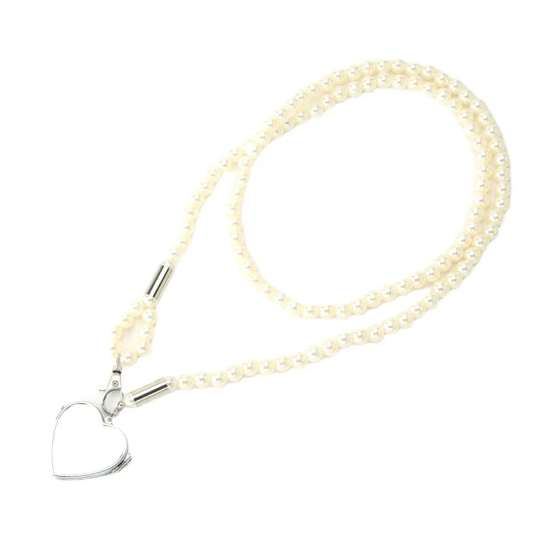 Fashion Women Pearl Chain Heart Pendant Adorns Belt Mirror Accessories Decorative Designer Luxury Skirt Suit For Lady