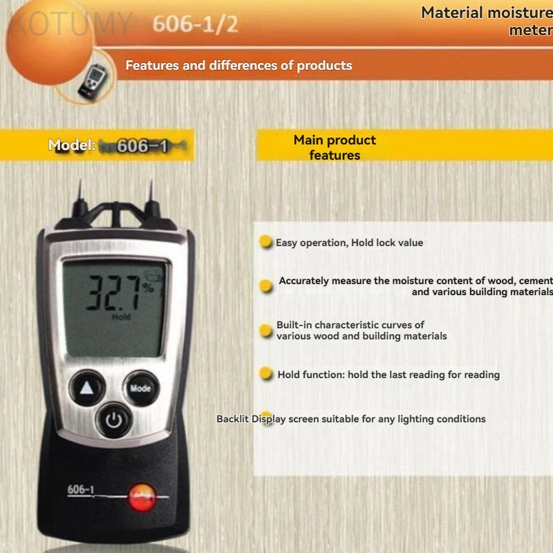 Digital Pin Moisture Tester for Timber, Plaster and Construction Materials
