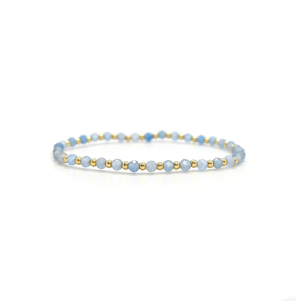 Vlen Boho-Perlenarmband für Damen, bunte Stretch-Armbänder aus Naturstein, trendige Mode, zierlicher Schmuck, Sommer, Strandurlaub – Detail 8