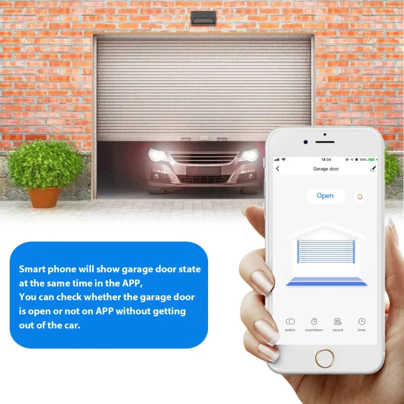 eWelink WiFi Smart Garage Door Opener Switch Garage Door Controller APP Remote Control No Hub Require With Alexa Google Home