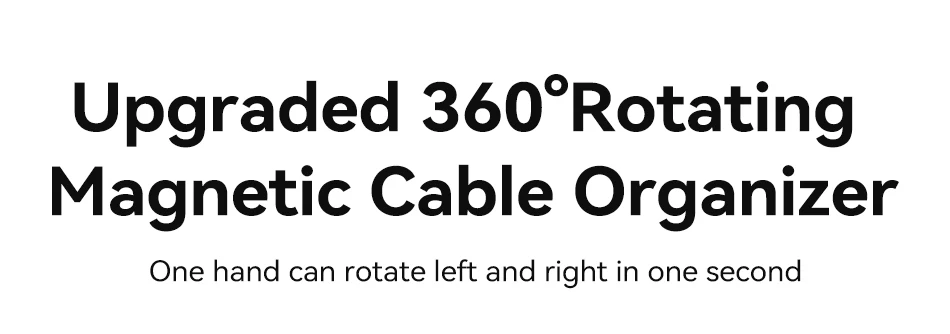 Rocoren Spiral Cover Magnetic Cable Clamp Cable Smooth and Adjustable Rope Holder Under Table Cable Management Cable Organizer