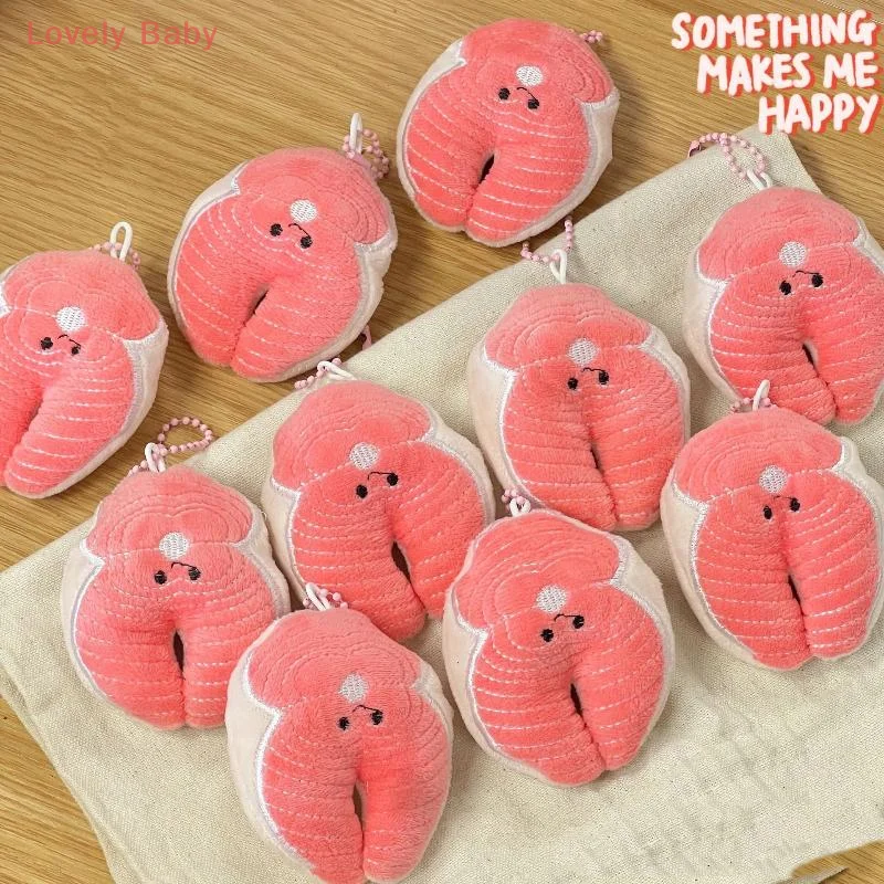 【BBS-7】1/2Pcs Tuna Fish Block Goose Animal Plush Kawaii Doll Pendant Cartoon Animal Key Chains Charm Backpack Pendant Ornament