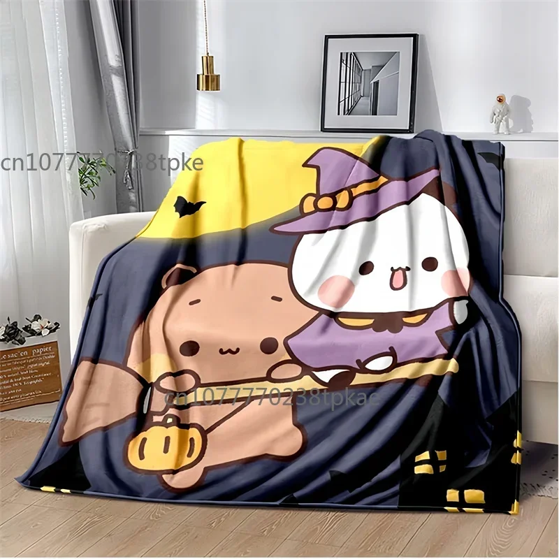 Cute Bubu and Dudu Series Blanket Flannel Cozy Soft Fleece Bedspread Classic Cartoon Blanket,Decke