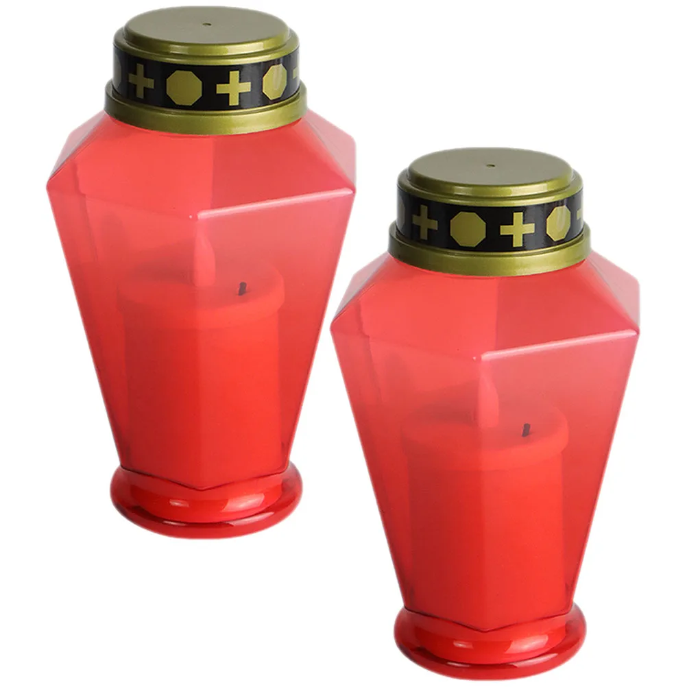 

LED Cemetery Light Flickering Flameless Candles Tea Plastic Memorial for Deceased operated solar lighting outdoor decor