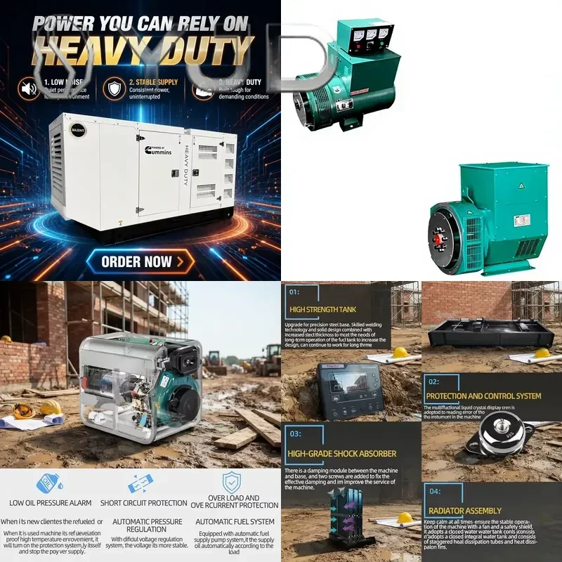 CE Certified 100kw-350kw Silent Type Generator Auto Start Remote Start ATS 60Hz 480v 3 Phase Rated Voltage Power