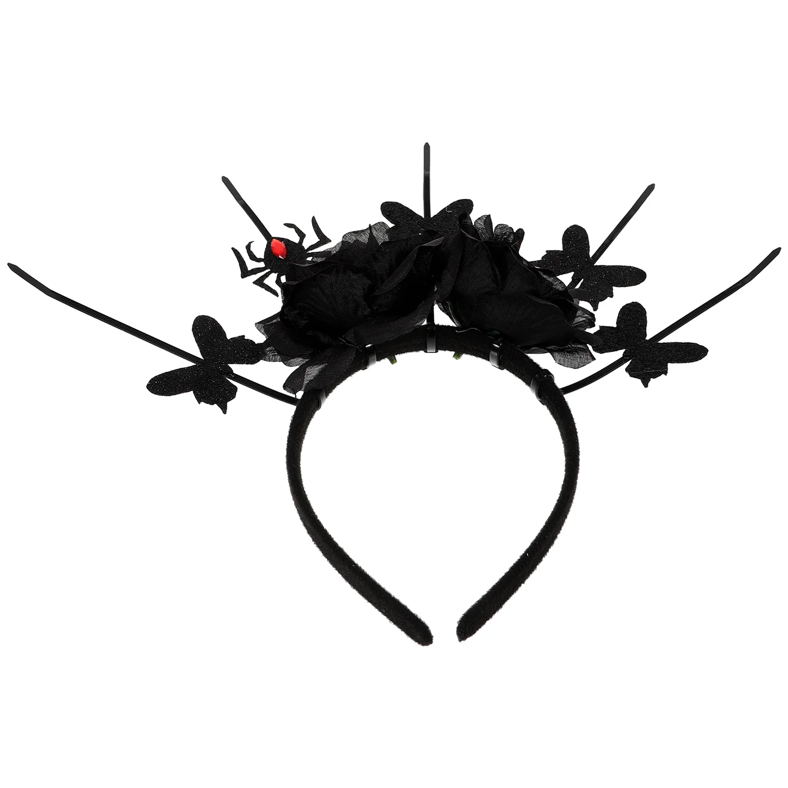 

Spider Headband Hair Accessories Black Headbands For Women Black Rose Halloween Decor Lightweight Cloth Women Teen Costumes