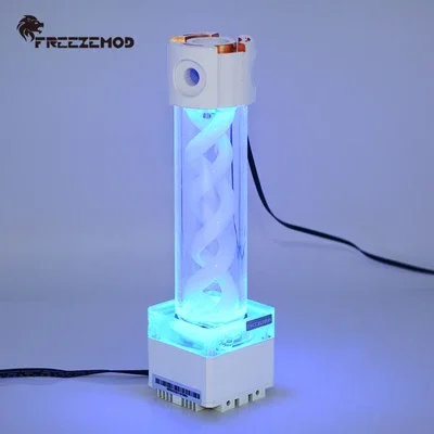 

FREEZEMOD DDC Pump Water Tank One-piece PWM T Reservoir ,4 Meters Flow 800L/H Water Cooling Cooler 5V ARGB 3PIN PUB-FS6MB