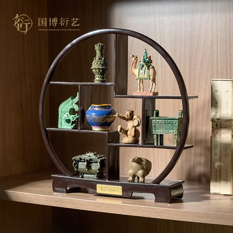 Ancient Chinese Artifacts Shelf Refrigerator Magnet Ornament Set National Museum Home Decor Collectible Figurine Gift for Women