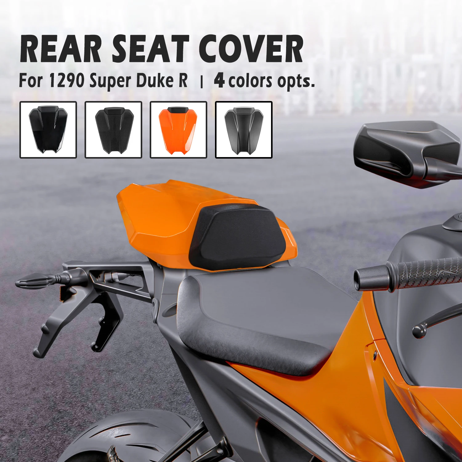 KTM 1290 1290R 슈퍼 듀크 R 리어 필리언 싱글 솔로 시트 커버 카울 ABS 플라스틱 오토바이 액세서리 2020-2023 2022 2021