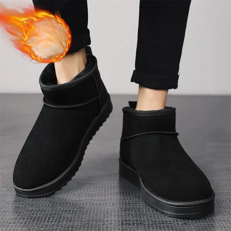 Men's -40°C Cold Proof Fur Integrated Bread Snow Boots