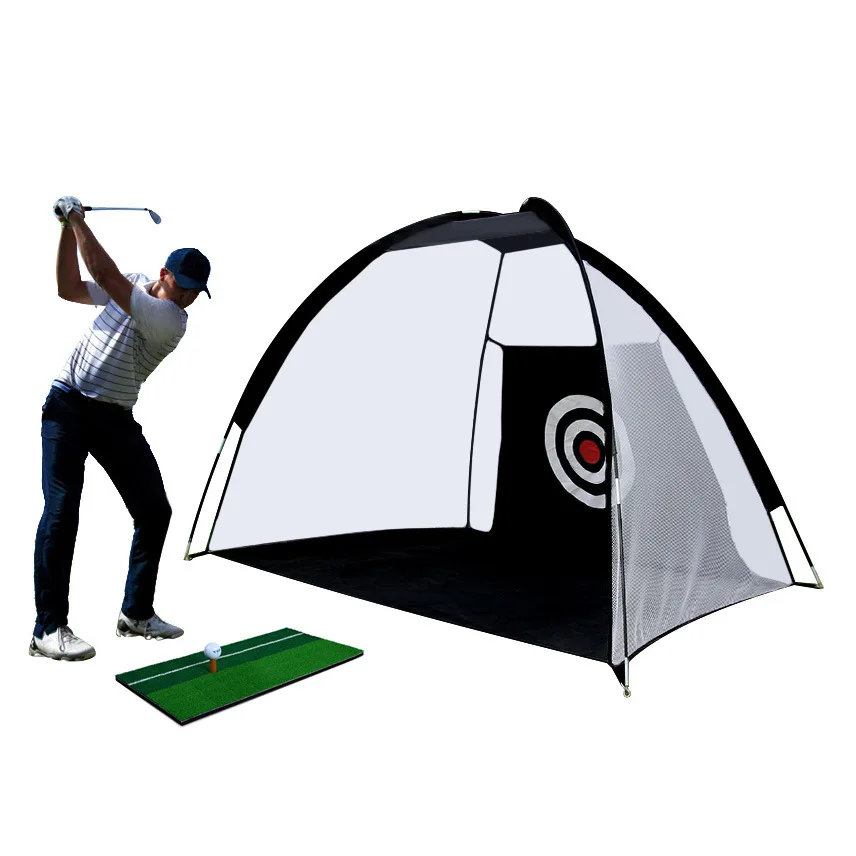 

PGM Indoor Golf Practice Net Golf Swing Trainer Golf Driving Range Two-color Golf Tent Net