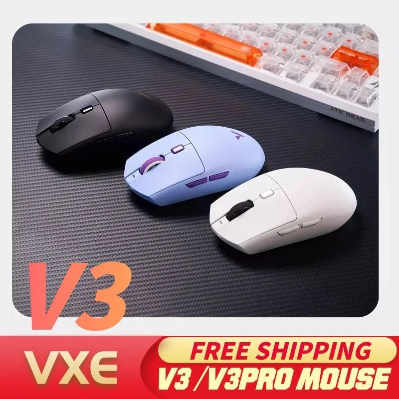 Vxe Dragonfly V3 Mouse Wireless Four Mode Lightweight Esports Gaming Mouse Paw3395se Smartspeed 300mah Office Accessory Gifts