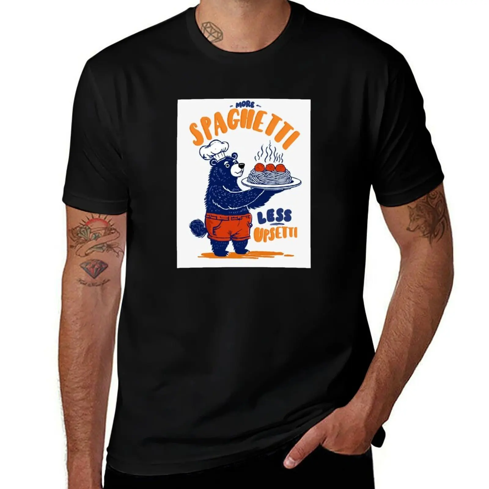 

More spaghetti, less upsetti T-Shirt luxury t-shirt summer clothes cute tops blacks t shirts for men pack