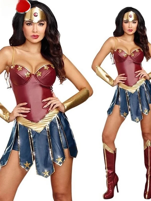 loween Cosplay Wonder Woman ield Prop Diana Women's Performance Costume Leather Outfit Accory Polyester Fiber