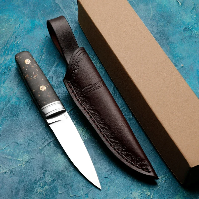 HUANGFU Premium M390 Powder Steel Hunting Knife - Fixed Blade, Perfect for Outdoor Adventures and Rescue Missions