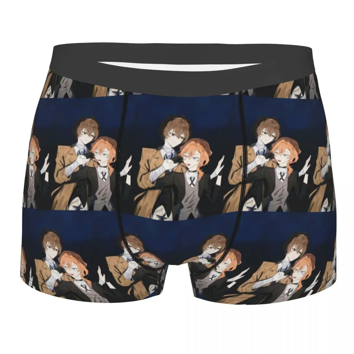 Boxer Underpants Shorts Bungou Stray Dogs Wan Anime Dazai And Chuuya Panties Men's Ventilate Underwear Homme Man Boyfriend Gifts