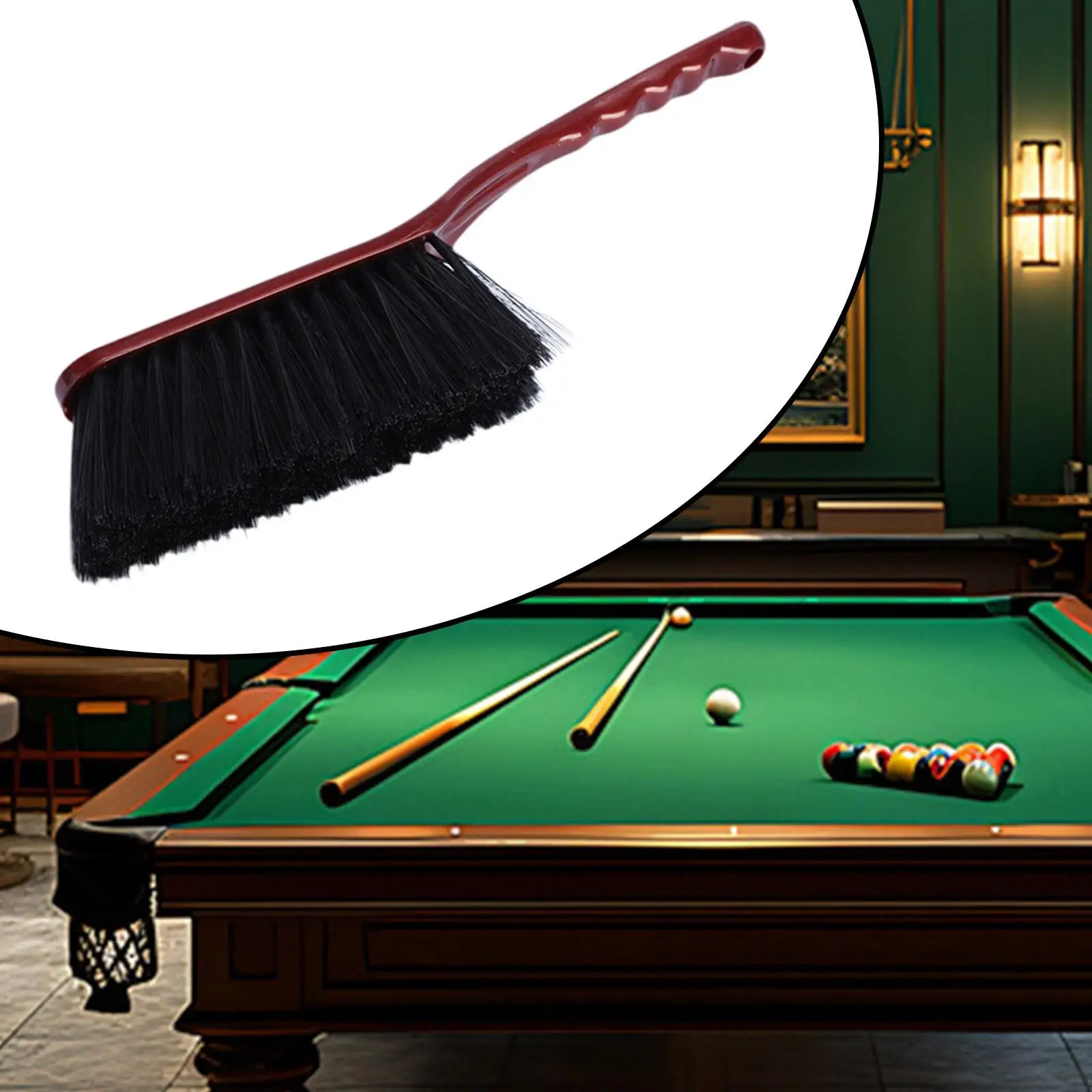 

Pool Table Brush PVC Handle Professional Multifunctional Compact Comfortable Grip for Household Use Fireplace Cloth Cleaning