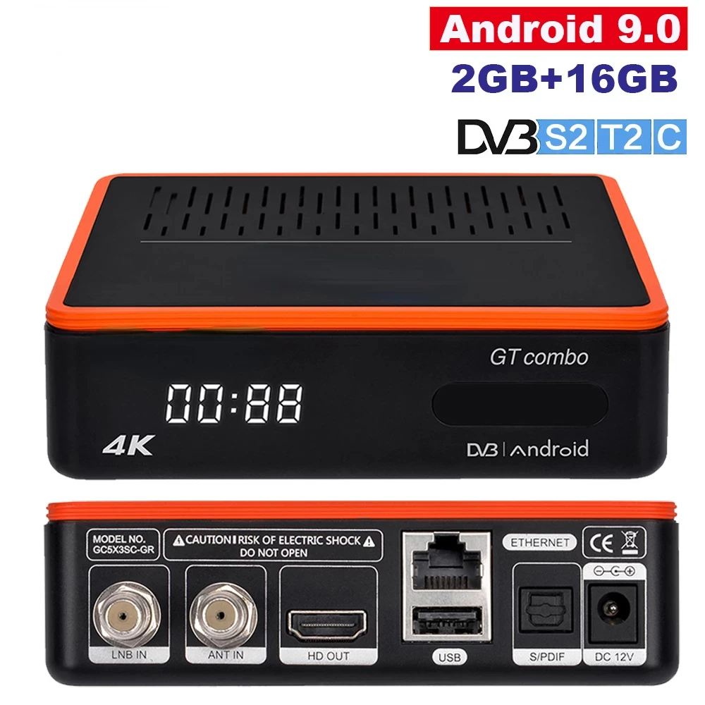 RSH  4K HD TV BOX 4:2:3 Android 9.0+DVB-S2X/T2/C Terrestrial Satellite TV Receiver Decoder/ Google Smart Set Top Box