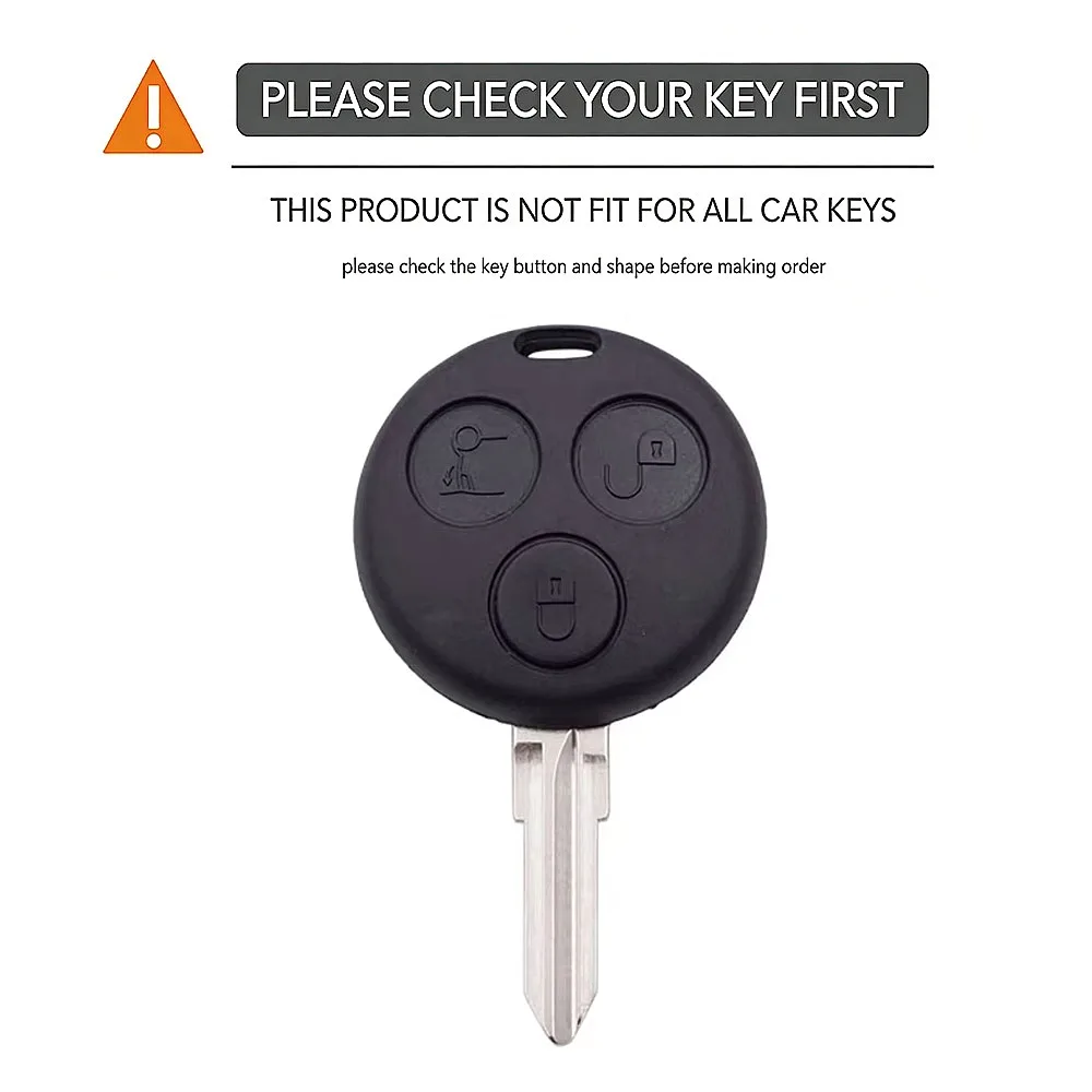 2025 New 3 Buttons Silicone Car Key Fob Cover For Mercedes Benz Smart City Roadster Fortwo Auto Key Shell