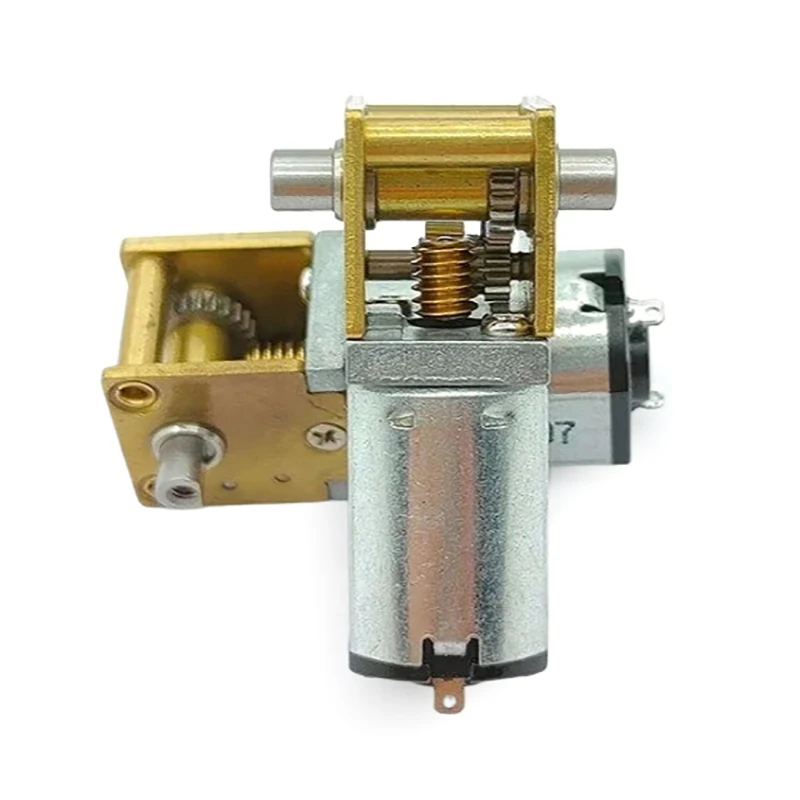 1PC DC3V 3.7V 5V 850RPM D-Shaft Large Torque Micro Turbo Worm Mini N20 Dual Shaft Gear Motor Full Metal Gear Box Reduction Motor