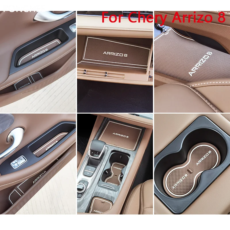 

Door Slot Pad Water Coaster for Chery Arrizo 8 2022-2025 Anti-slip Protective Pad for Storage Boxes Car Modification Supplies