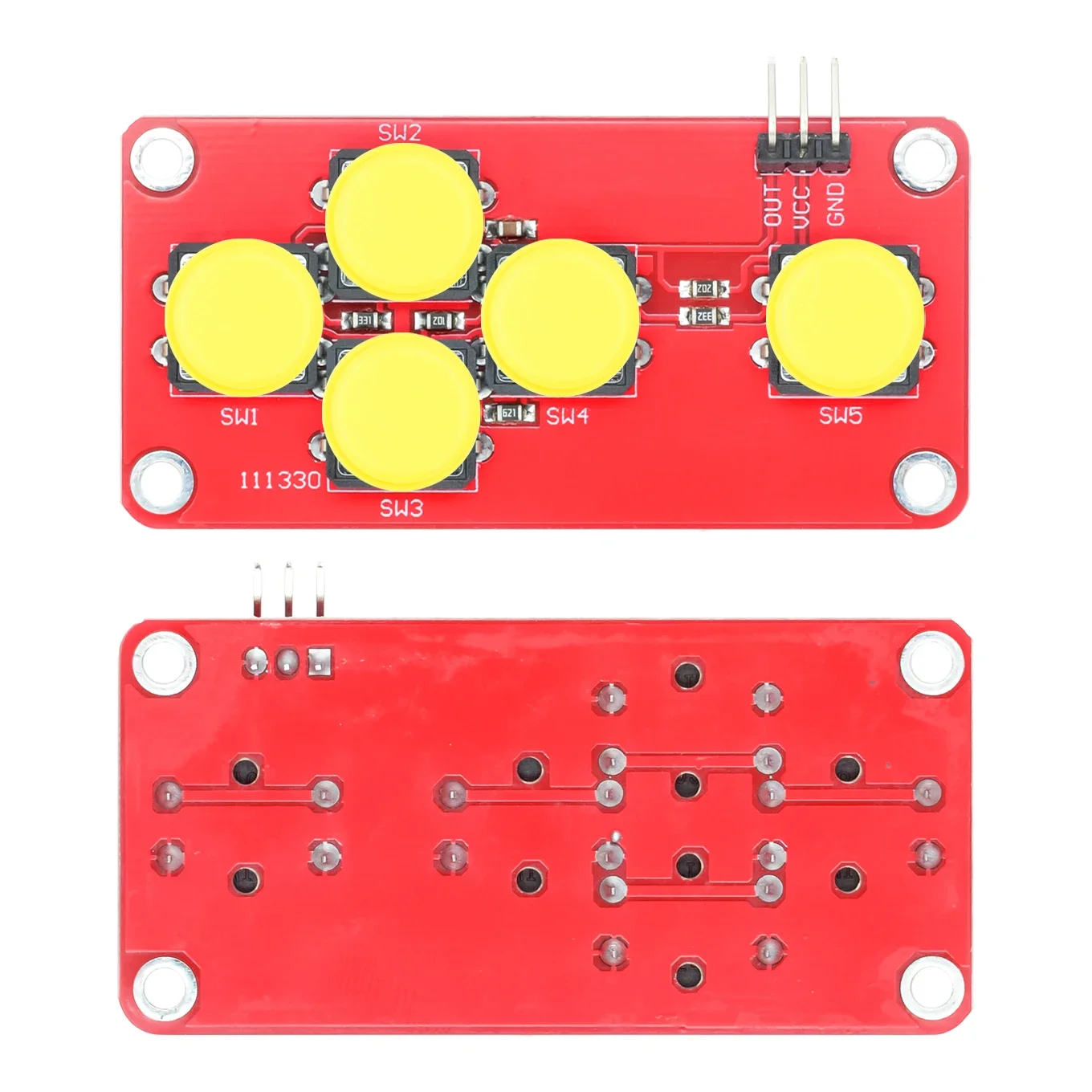 AD-Tastatur simulieren analoge Tasten des fünf Tastenmoduls für Arduino-Sensor-Erweiterungsplatine