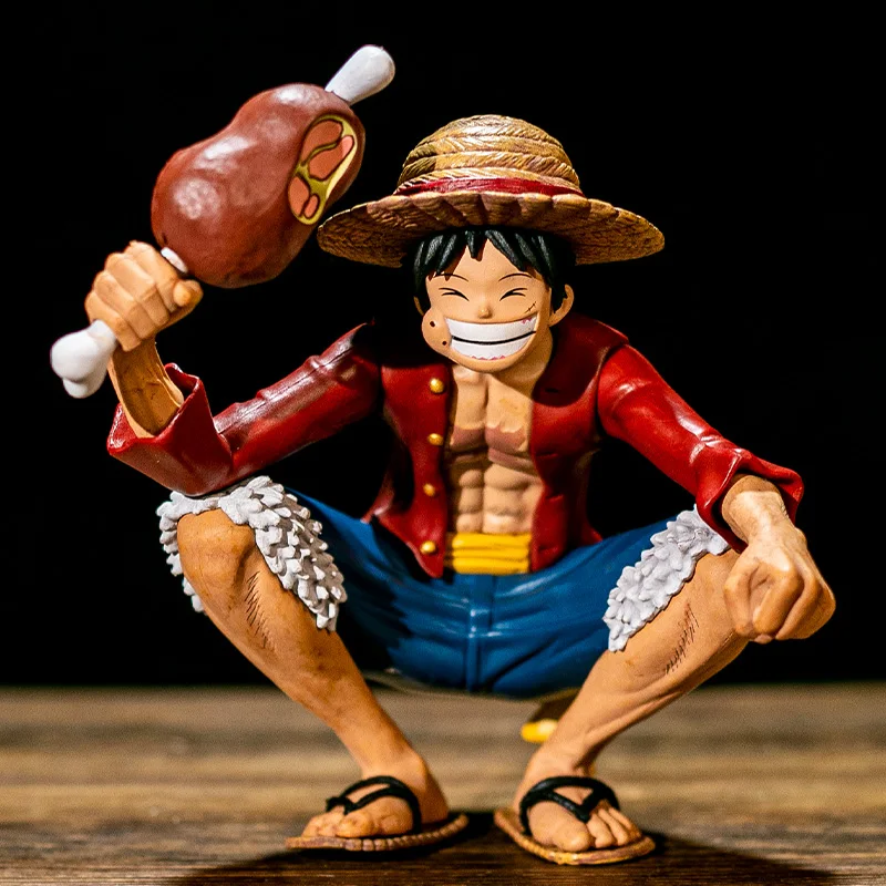 원피스 자동차 액세서리 자동차 센터 콘솔 Luffy 사무실 인형 장식 유행 일본 애니메이션 모델 생일 선물 쿨