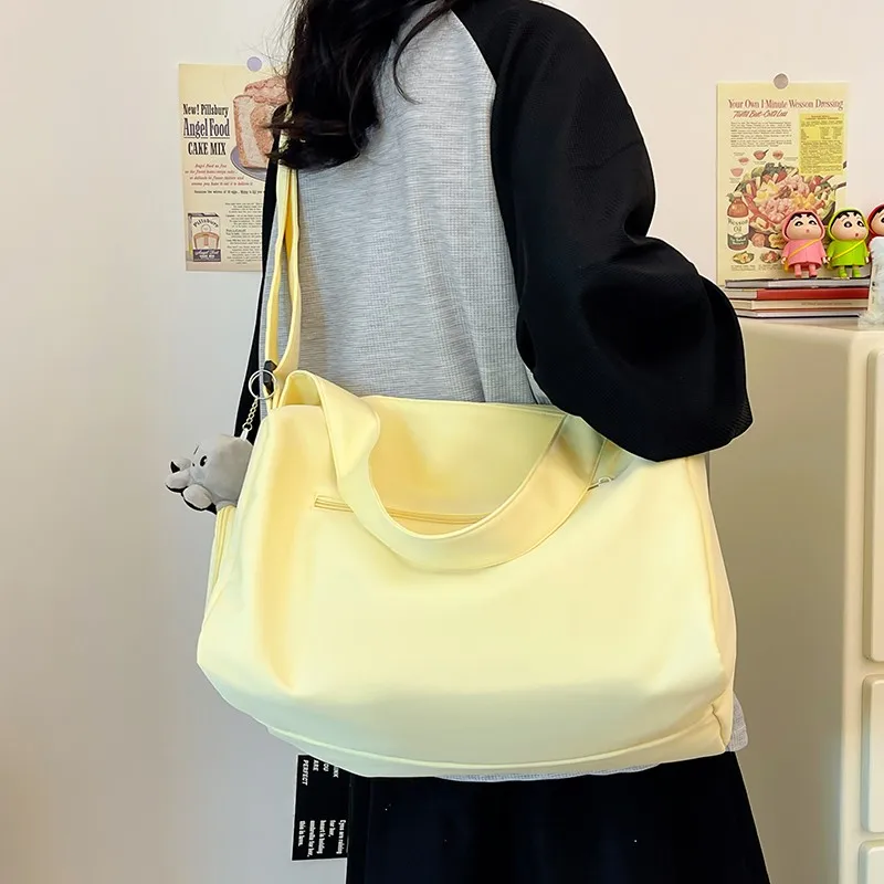 Nylon Solid Top-Handle Bags Ladies Bags on Sale 2023 High Quality Autumn High-capacity Casual Tote Zipper Travel Handbag