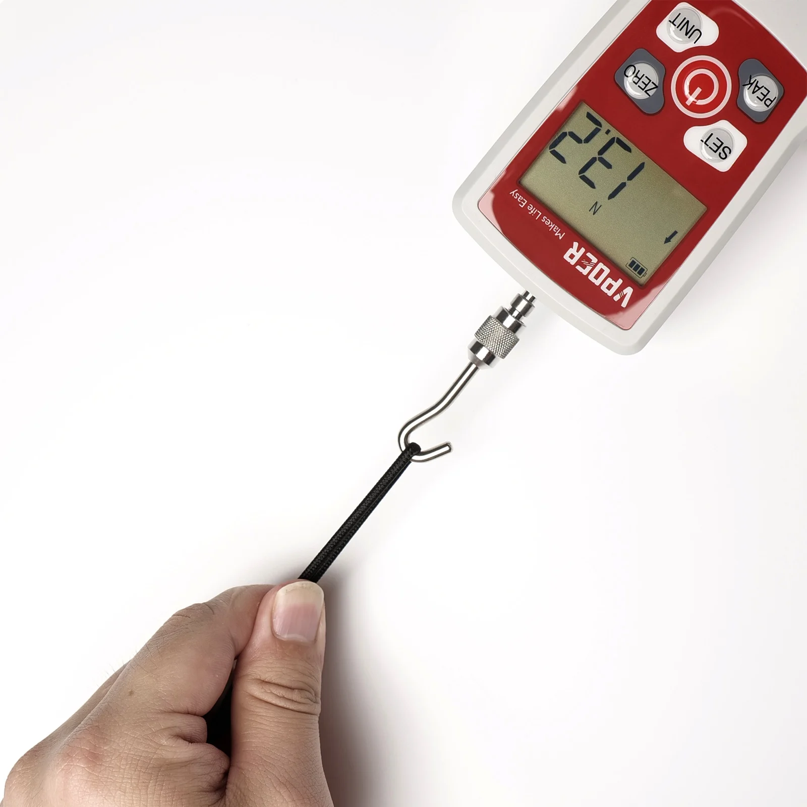 Imagem -05 - Medidor de Força Digital Vdfg 50n 100n 300n 500n Push Pull Gauge Tester Medidor de Força Portátil com Retroiluminação Automática Lcd Desligamento Automático