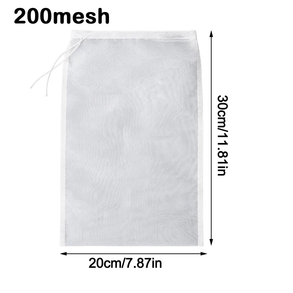 Nylon Aquarium Filter Bag Drawstring Closure Reusable Fish Tank Filter Bag Fine Mesh High Density Aquarium Filter Sock