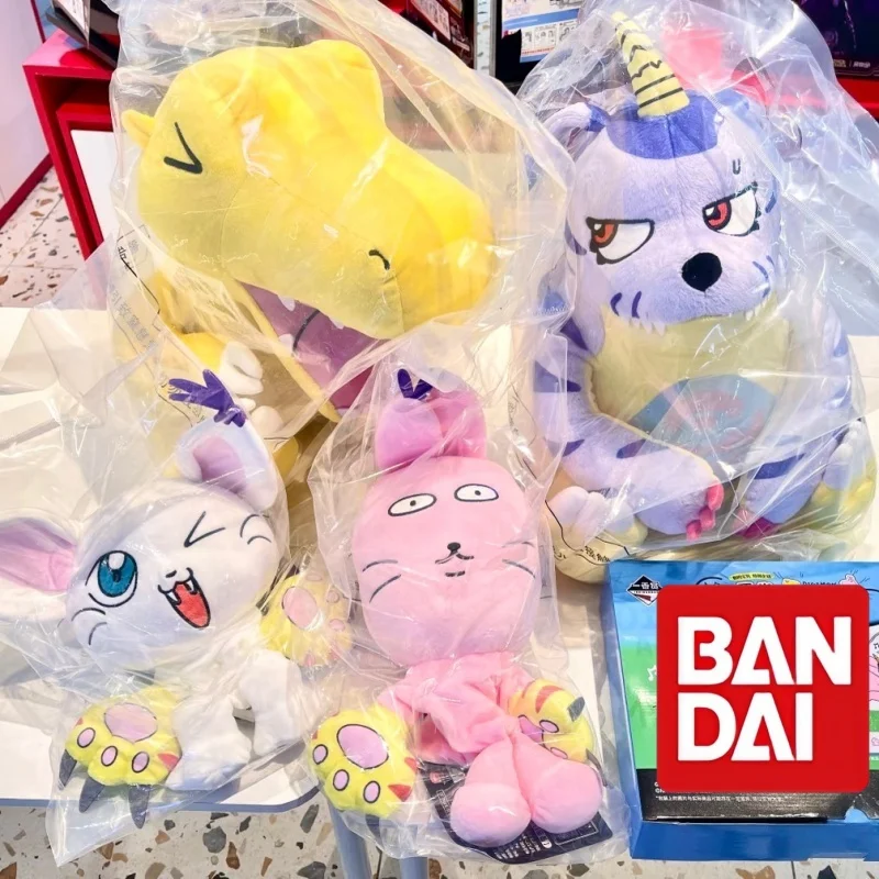 

Bandai Ichiban Kuji Digimon Adventure Agumon Plush Doll Special Pink Rabbit Collaboration For Anime Fans Collection Gift