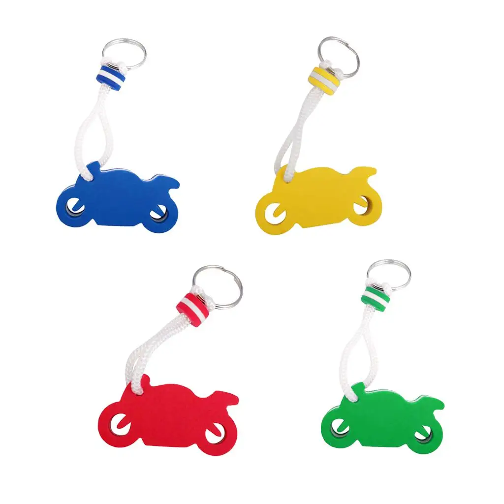 Key Safety Lightweight Yachting Boat EVA Floating Motorcycle Shape Water Float Keychain Water Sports Accessories