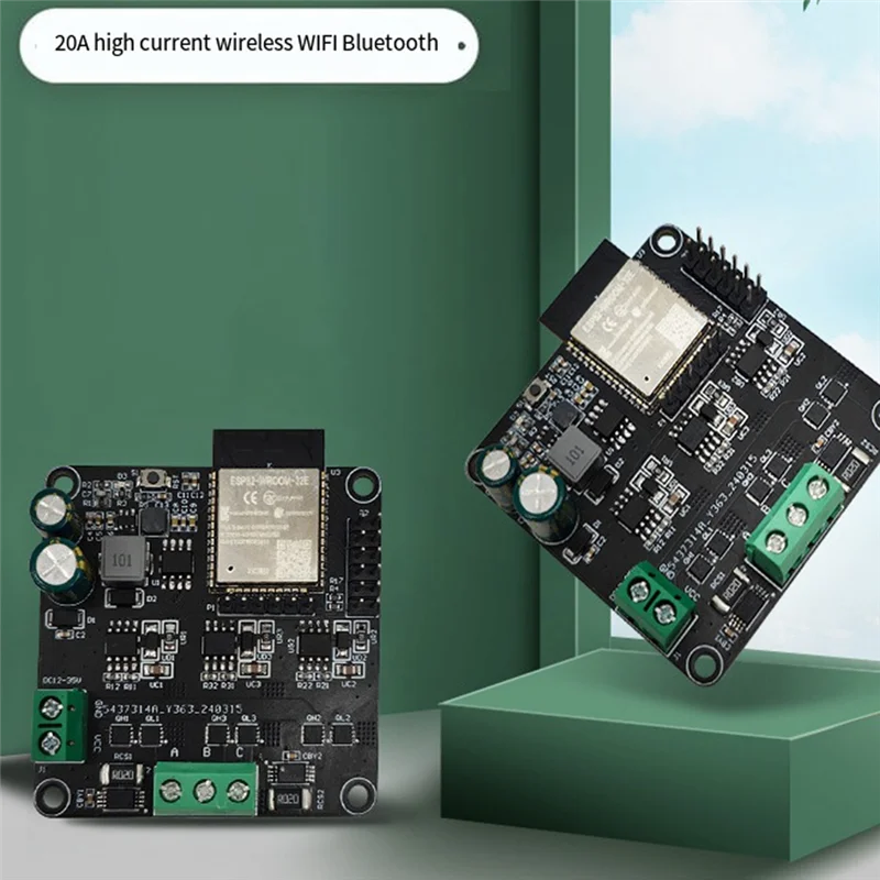 FULL-ESP32 มอเตอร์ไร้แปรงโมดูลบอร์ด 20A ไร้สาย WIFI Bluetooth Simple FOC Retrofit โมดูล