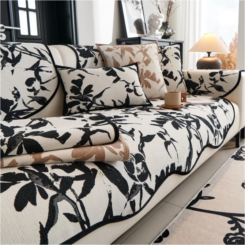 

Luxurious Chenille Sofa Cushion for Living Room Special Shape Non-slip Couch Covers Corner Sofa Towel Seat Pad Home Decor 쇼파패드