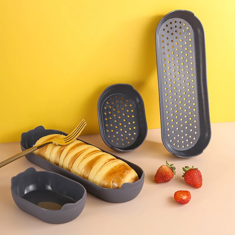 Antihaft Silikon Hot Dog Brötchen Form Laib Backblech Wiederverwendbare Brot Pan Hitzebeständigkeit Baguette Backform Küche Zubehör
