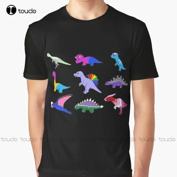 

Pride Dinosaurs Pride Gay Pride Gay Pride Dinosaur Dino Graphic T-Shirt Custom Aldult Teen Unisex Digital Printing Tee Shirts