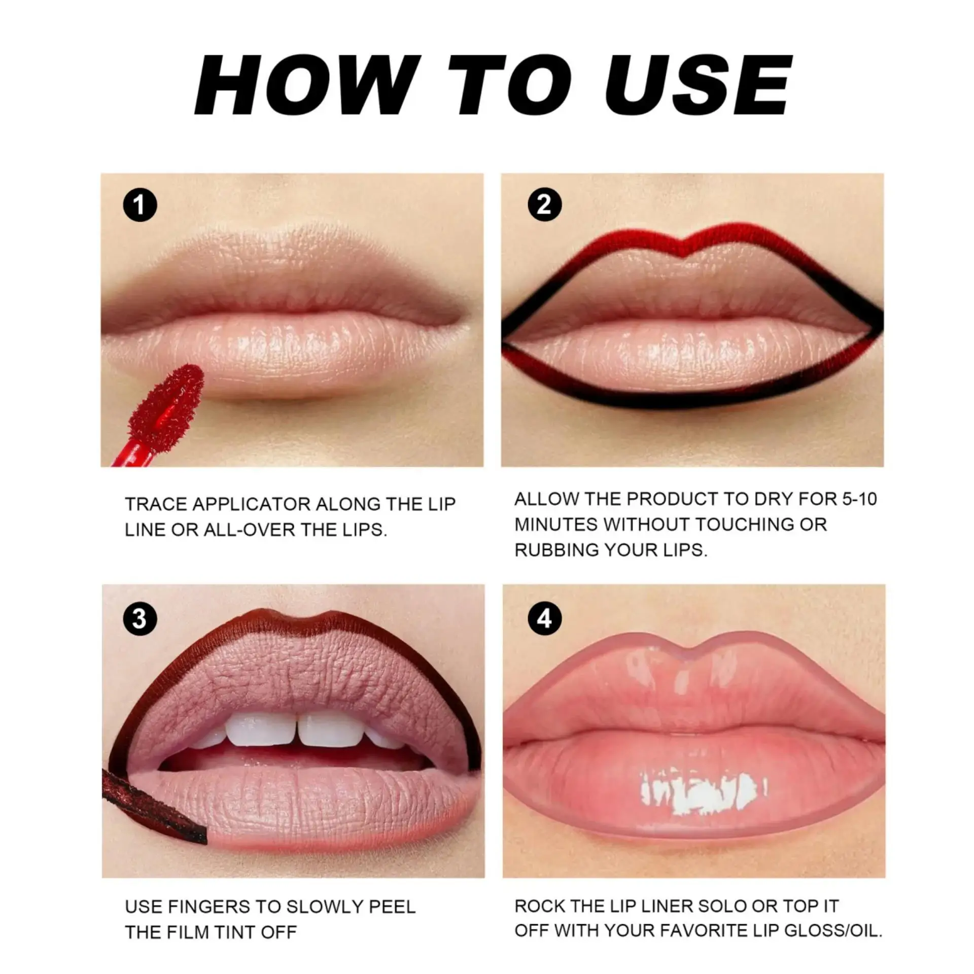 6 colori opachi tinta labbra lunga durata peel off tatuaggio lip liner lucentezza sexy strappo macchia cosmetici per le donne