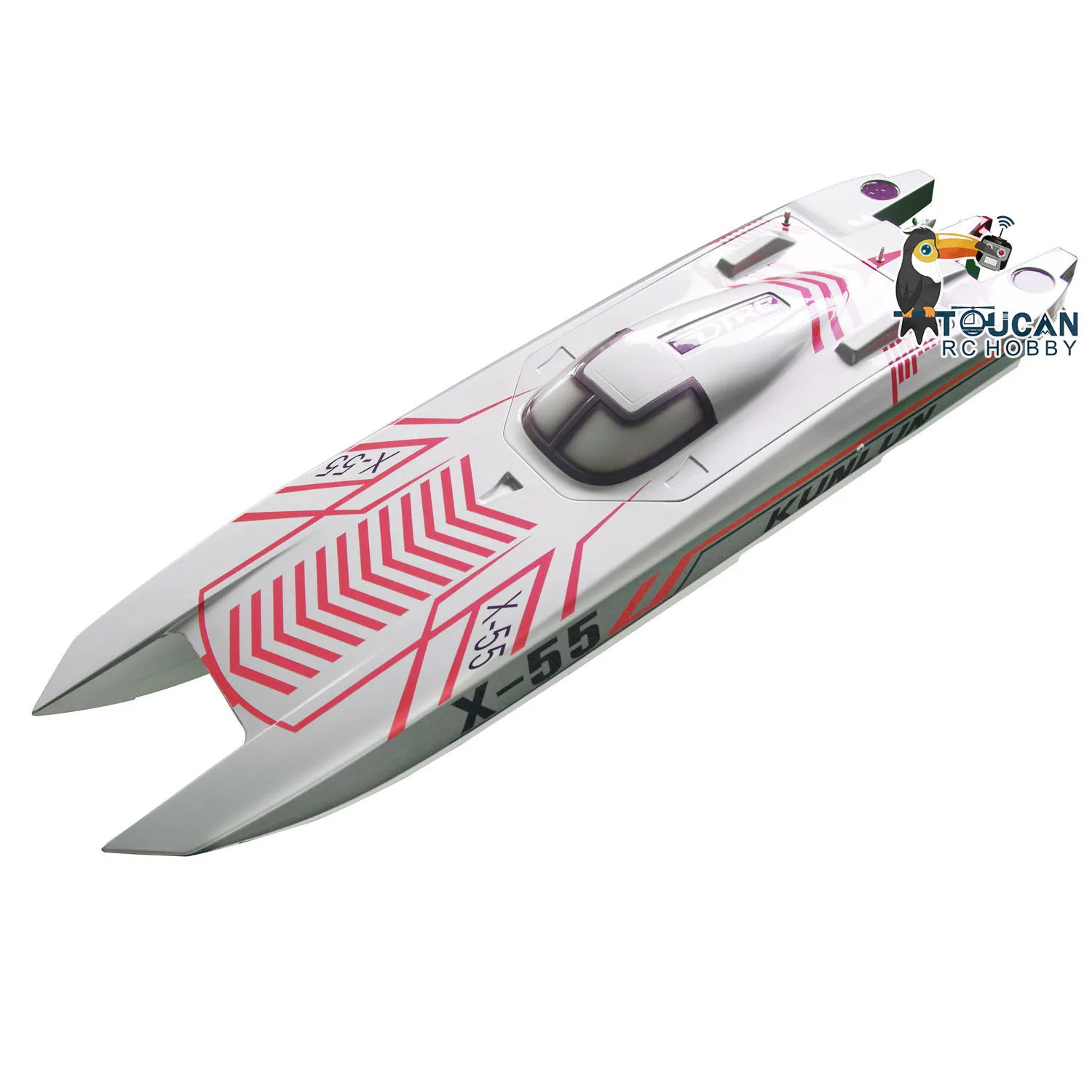 New DTRC X55 Remote Control High-speed Racing Boats 110km/h RC Boat Waterproof ShipToucan RC Hobby Model TH22972