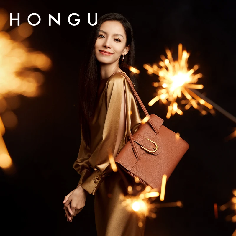 

HONGU Crossbody Bag For Woman 2025 Novel With U-Shaped Buckle Flip Cover Bag Large Single Shoulder Soft Tote Bag Daily H51554363