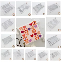 Balloons 2025 New Valentine Hearts Rainbow Love Snake Cloud Metal Cutting Dies Silicone Stamps Scrapbooking Stencil Photo Album