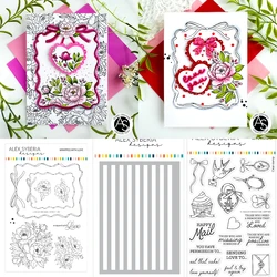 Seed Heads Clear Silicone Metal Cutting Dies Scrapbook Diary Decoration Stencil Embossing Template DIY Greeting Card Handmade