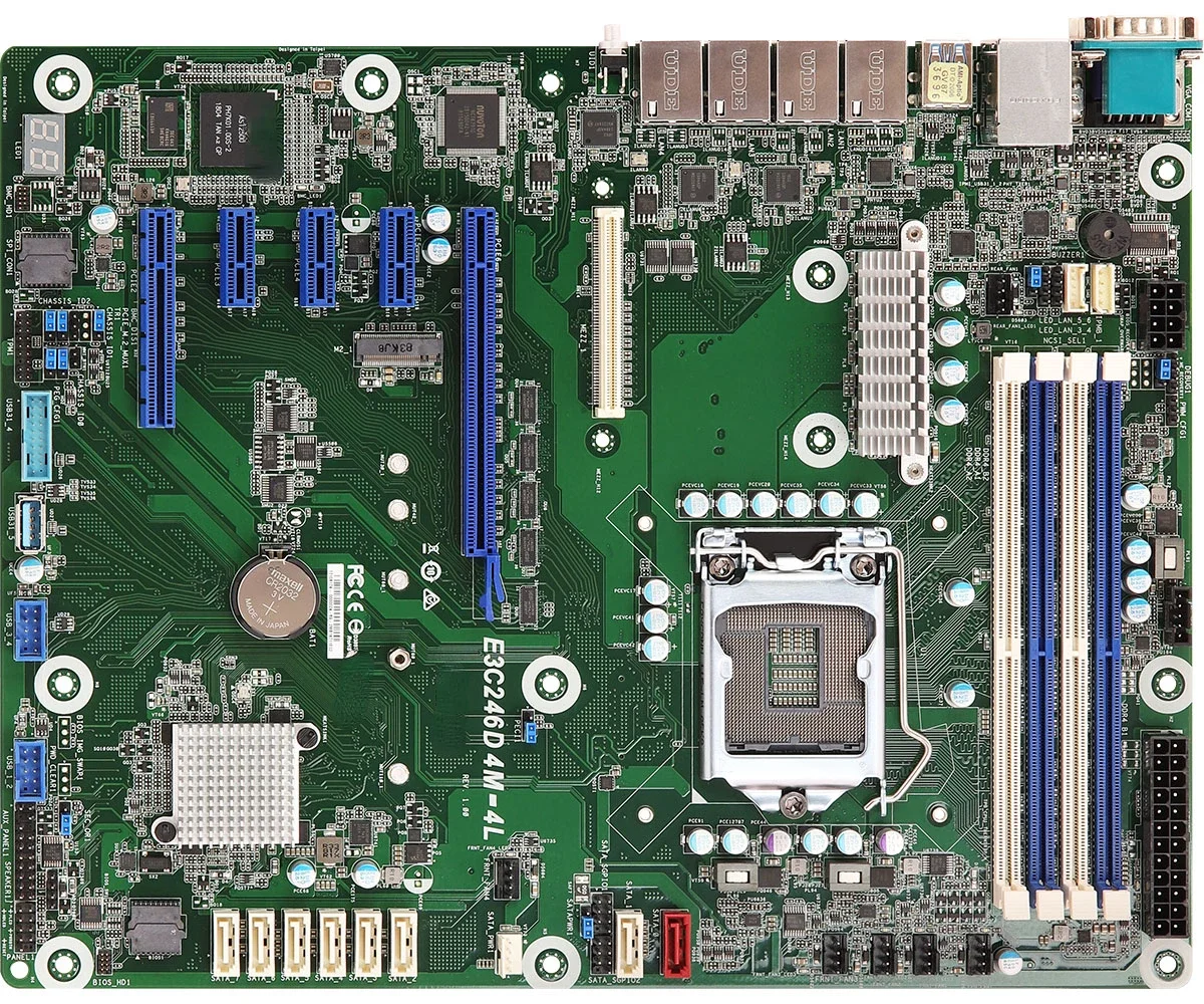 E3c246d4m-4L Server Mainboard Lga1151 E-2100/E-2200 DDR4 ECC Non-ECC