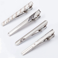 Men Metal Silver Color Tie Clip For Wedding gifts Necktie Clasp Clip Gentleman Ties Bar Crystal Tie Pin For Men's Accessories